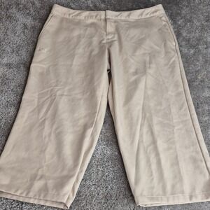 Under Armour Performance Womens Golf Capris Khaki Tan Size 10 Cropped Pants